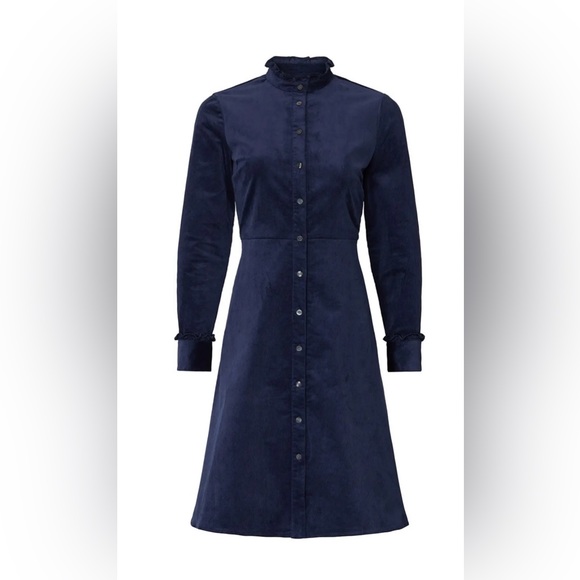 Draper James Dresses & Skirts - Draper James Blue Corduroy Dress- Size 8
